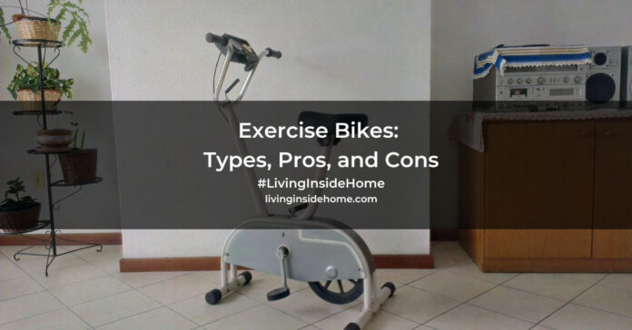 exercise bike types pros and cons banner image